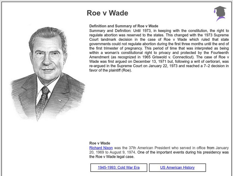 Siteseen: American Historama: Roe v Wade Article Siteseen: American Historama: Roe v Wade Article