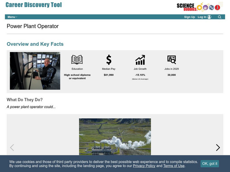 Science Buddies: Career Profile: Power Plant Operator Website Science Buddies: Career Profile: Power Plant Operator Website