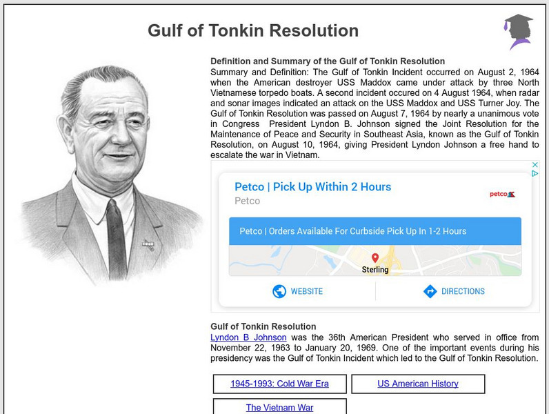 Siteseen: American Historama: Gulf of Tonkin Resolution Article Siteseen: American Historama: Gulf of Tonkin Resolution Article