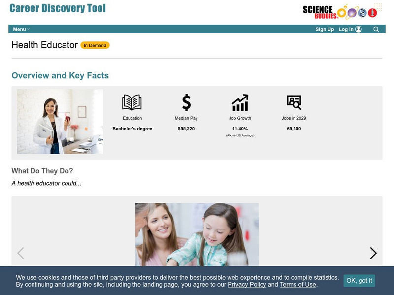 Science Buddies: Career Profile: Health Educator Website Science Buddies: Career Profile: Health Educator Website