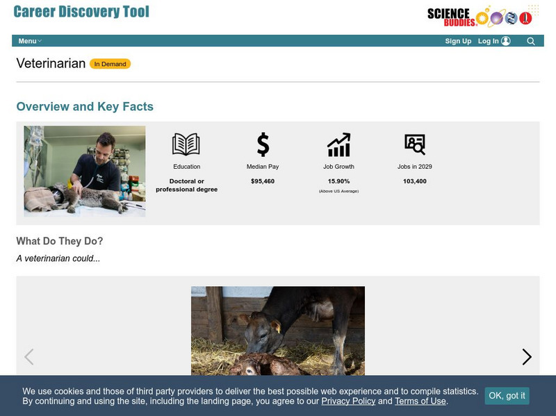 Science Buddies: Career Profile: Veterinarian Website Science Buddies: Career Profile: Veterinarian Website