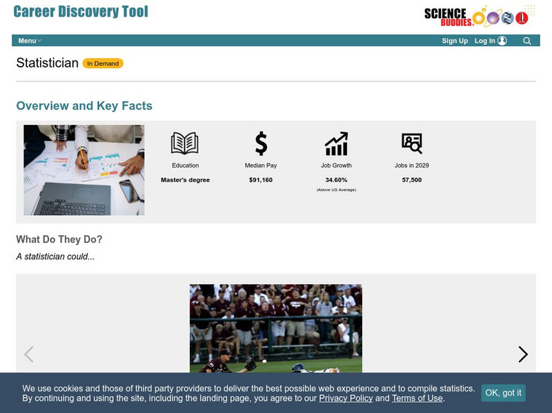 Science Buddies: Career Profile: Statistician Website Science Buddies: Career Profile: Statistician Website