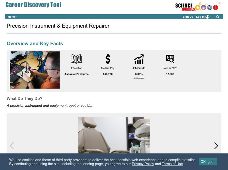 Science Buddies: Science Careers: Precision Instrument and Equipment Repairer Website Science Buddies: Science Careers: Precision Instrument and Equipment Repairer Website