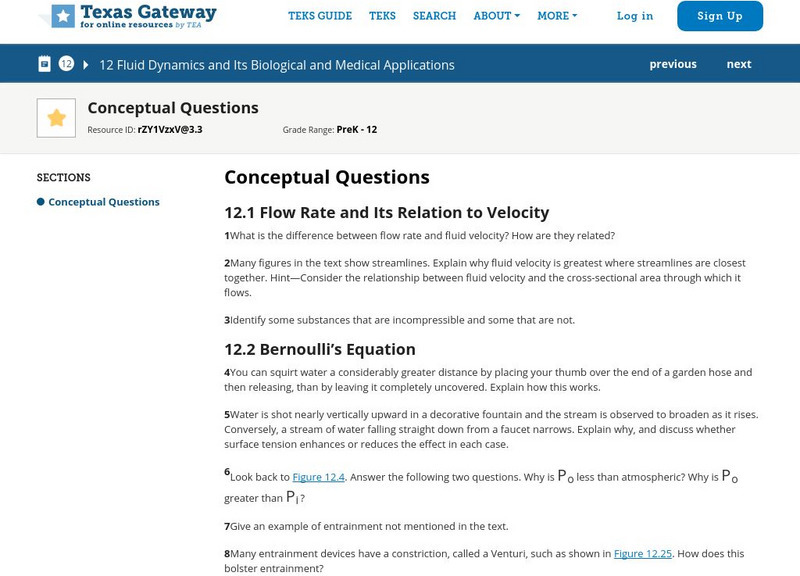 Texas Gateway: Fluid Dynamics & Its Biological & Medical Applications: Questions Unknown Type Texas Gateway: Fluid Dynamics & Its Biological & Medical Applications: Questions Unknown Type