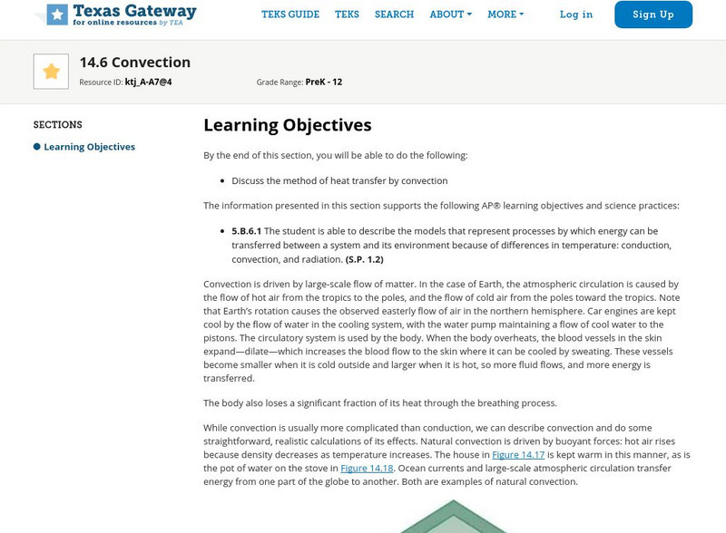 Texas Gateway: Heat and Heat Transfer Methods: Convection Unit Plan Texas Gateway: Heat and Heat Transfer Methods: Convection Unit Plan