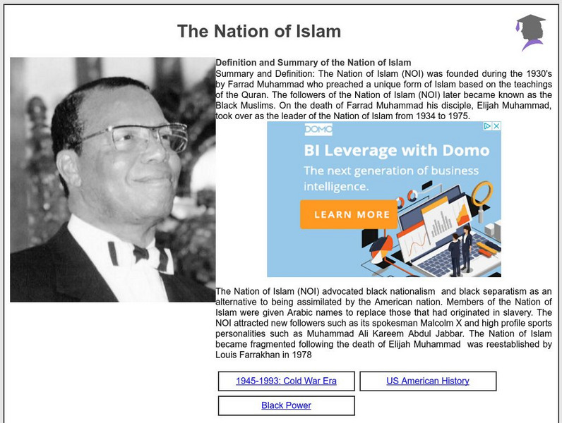 Siteseen: American Historama: The Nation of Islam Article