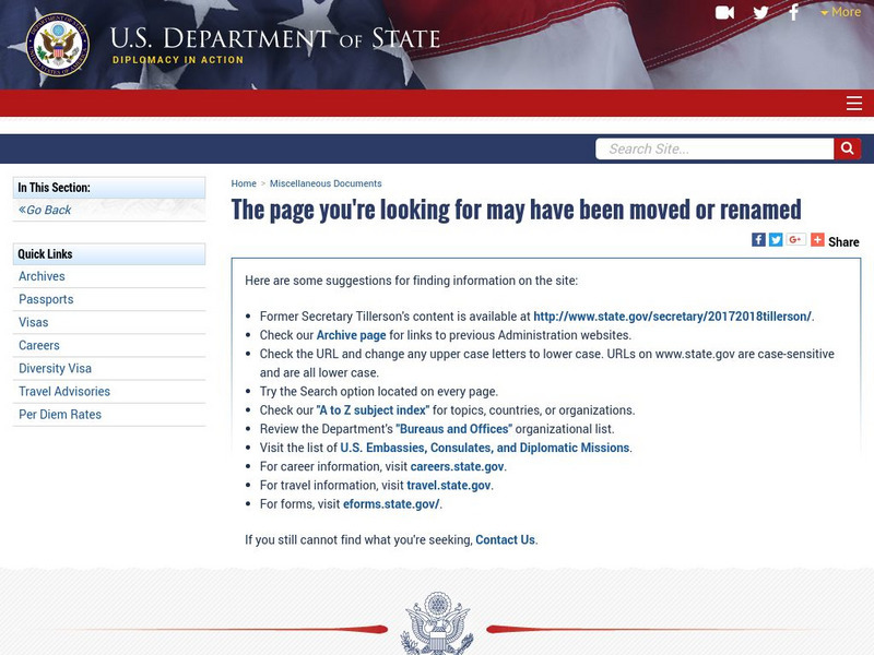 U.s. Dept. Of State: Peru Handout U.s. Dept. Of State: Peru Handout