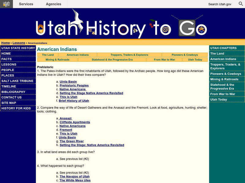 Utah History to Go: American Indians Unit Plan