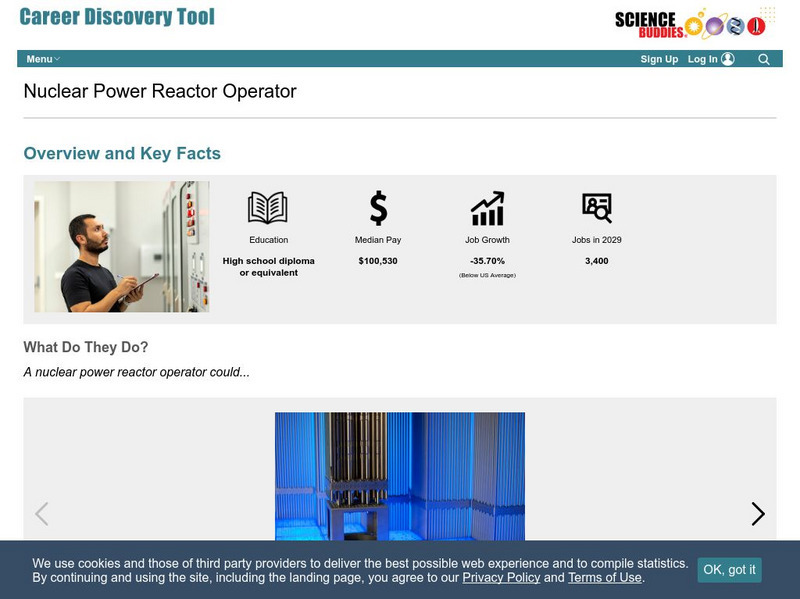 Science Buddies: Career Profile: Nuclear Power Reactor Operator Activity Science Buddies: Career Profile: Nuclear Power Reactor Operator Activity