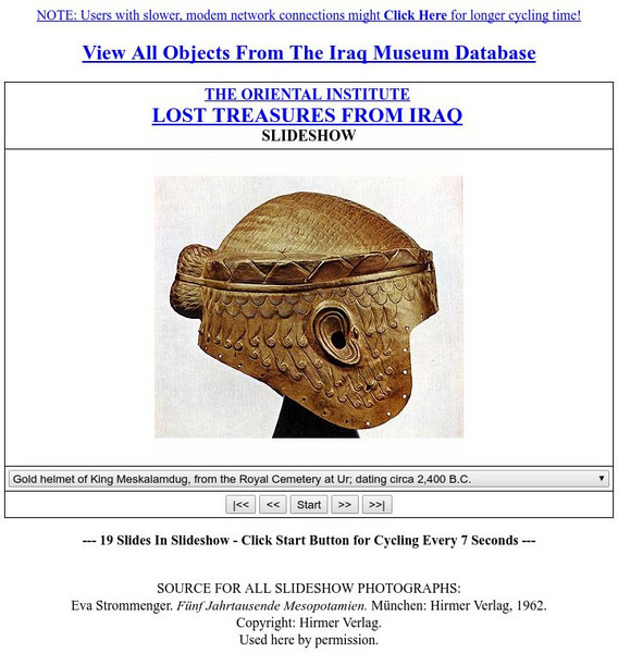 Univ. Of Chicago: Lost Treasures From Iraq Slideshow Graphic Univ. Of Chicago: Lost Treasures From Iraq Slideshow Graphic