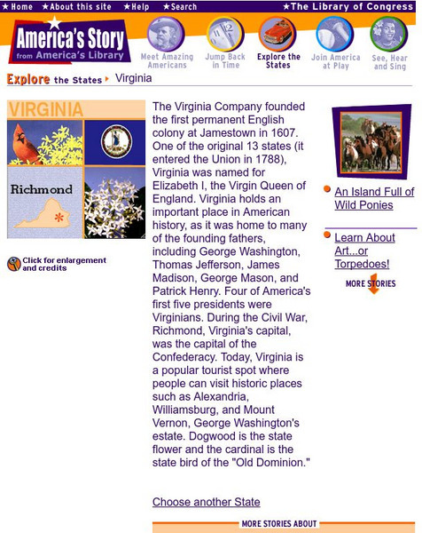 Loc: America's Story: Virginia Handout Loc: America's Story: Virginia Handout