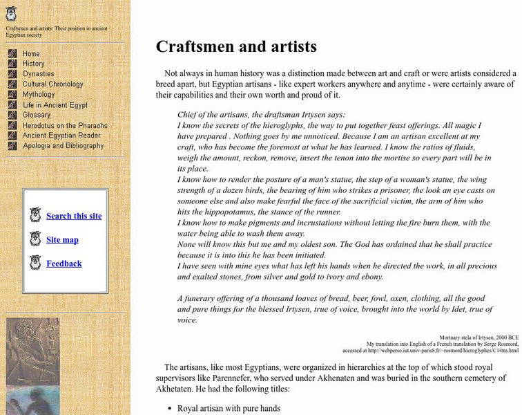 Reshafim: Craftsmen and Artists Handout Reshafim: Craftsmen and Artists Handout