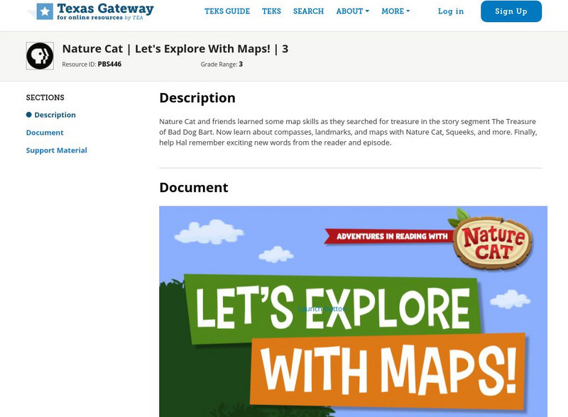Texas Gateway: Nature Cat: Let's Explore With Maps!: Grade 3 Unit Plan Texas Gateway: Nature Cat: Let's Explore With Maps!: Grade 3 Unit Plan