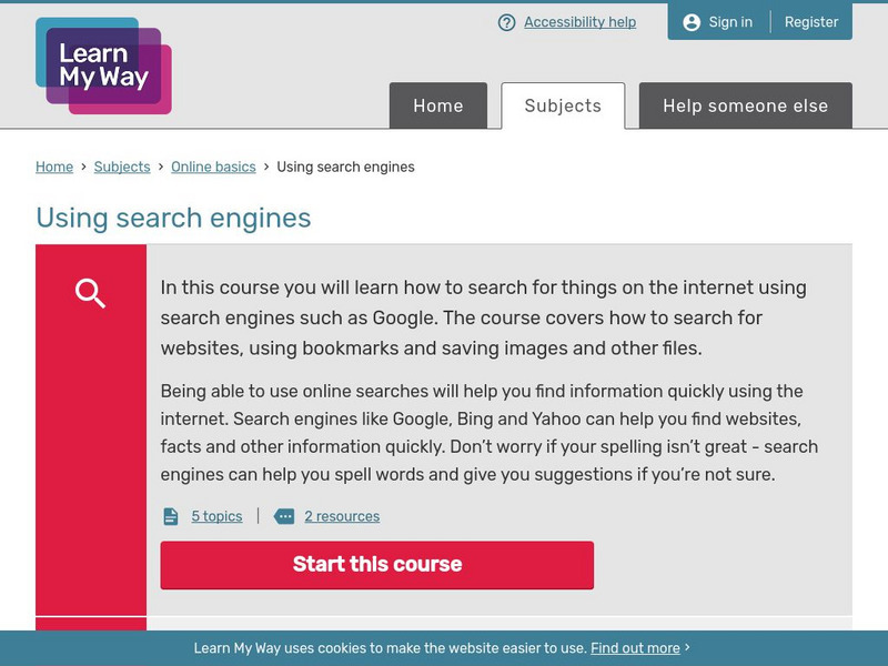 Learn My Way: Using Search Engines Unit Plan Learn My Way: Using Search Engines Unit Plan