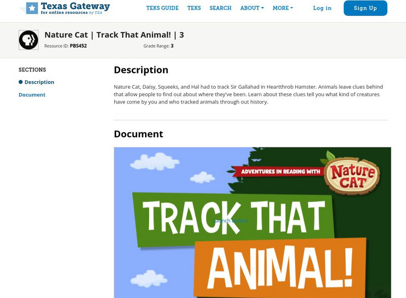Texas Gateway: Nature Cat: Track That Animal!: Grade 3 Unit Plan Texas Gateway: Nature Cat: Track That Animal!: Grade 3 Unit Plan