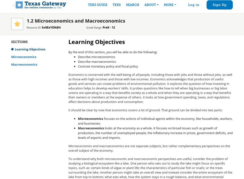 Texas Gateway: Ap Macroeconomics: Microeconomics and Macroeconomics eBook Texas Gateway: Ap Macroeconomics: Microeconomics and Macroeconomics eBook