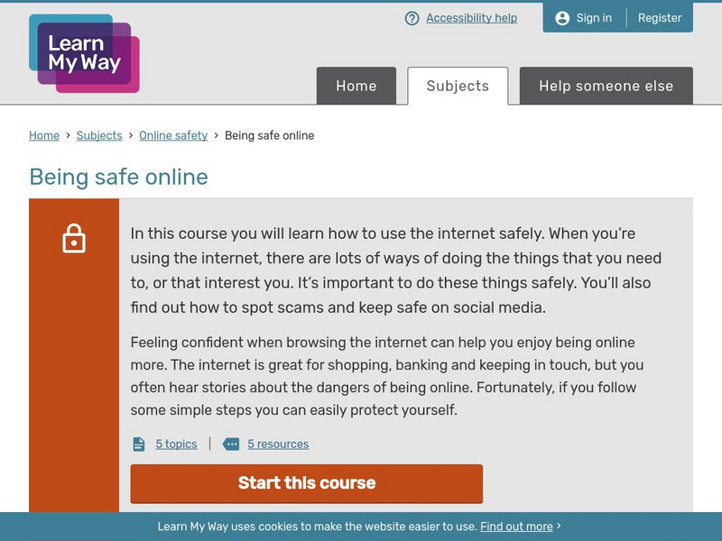 Learn My Way: Being Safe Online Unit Plan Learn My Way: Being Safe Online Unit Plan