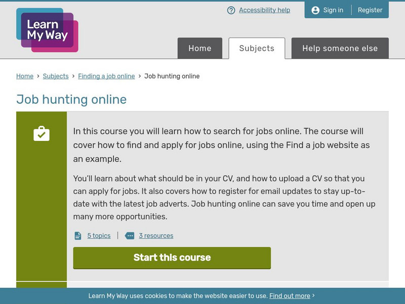 Learn My Way: Job Hunting Online Unit Plan Learn My Way: Job Hunting Online Unit Plan