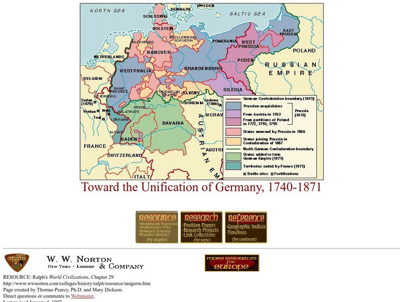 W.w. Norton & Company: Toward the Unification of Germany, 1740 1871 Graphic