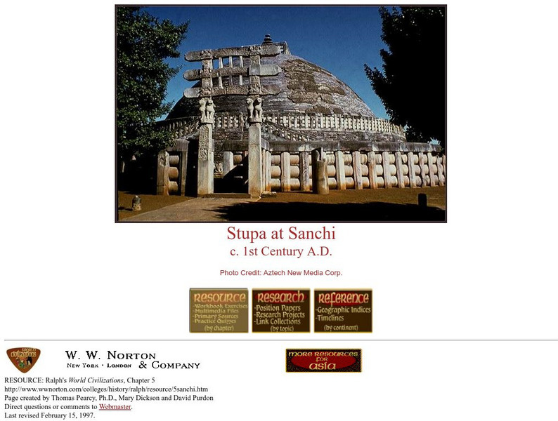 W. W. Norton & Company: Stupa at Sanchi: C. 1st Century a.d. Graphic W. W. Norton & Company: Stupa at Sanchi: C. 1st Century a.d. Graphic