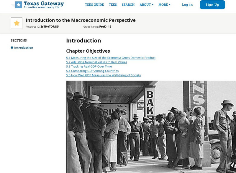 Texas Gateway: Chapter 5: Introduction to the Macroeconomic Perspective eBook Texas Gateway: Chapter 5: Introduction to the Macroeconomic Perspective eBook