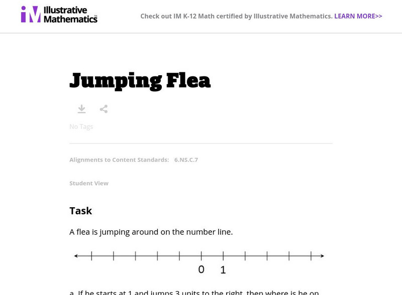 Illustrative Mathematics: 6.ns Jumping Flea Lesson Plan Illustrative Mathematics: 6.ns Jumping Flea Lesson Plan