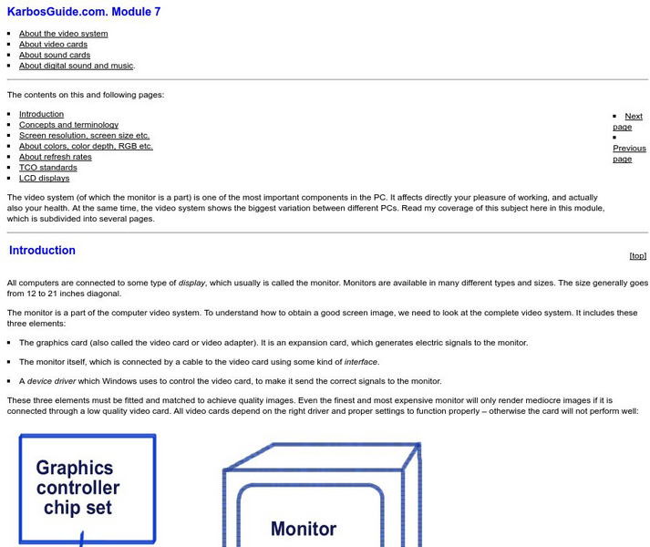 Karbos Guide: An Illustrated Guide to Monitors Handout Karbos Guide: An Illustrated Guide to Monitors Handout