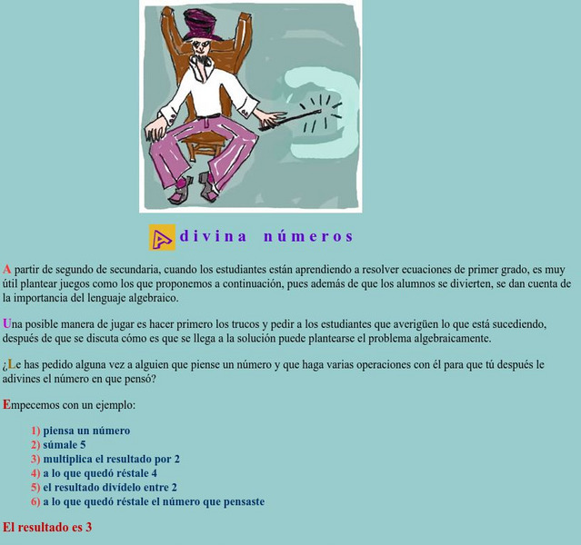 Red Escolar: Trucos De Adivinacion Activity Red Escolar: Trucos De Adivinacion Activity
