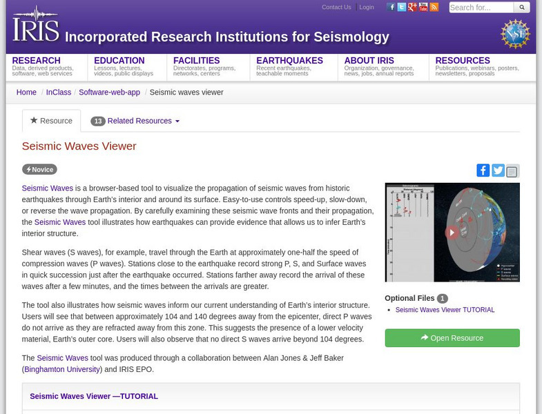 Iris: Seismic Waves Viewer Interactive Iris: Seismic Waves Viewer Interactive