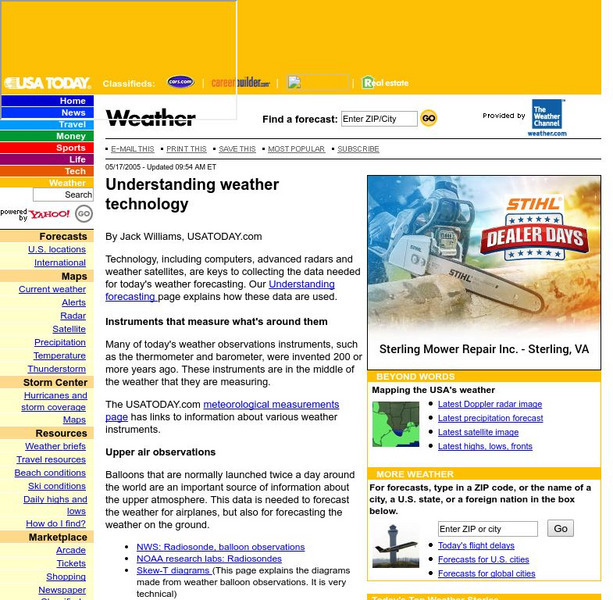 Usatoday.com: Understanding Weather Technology Article Usatoday.com: Understanding Weather Technology Article