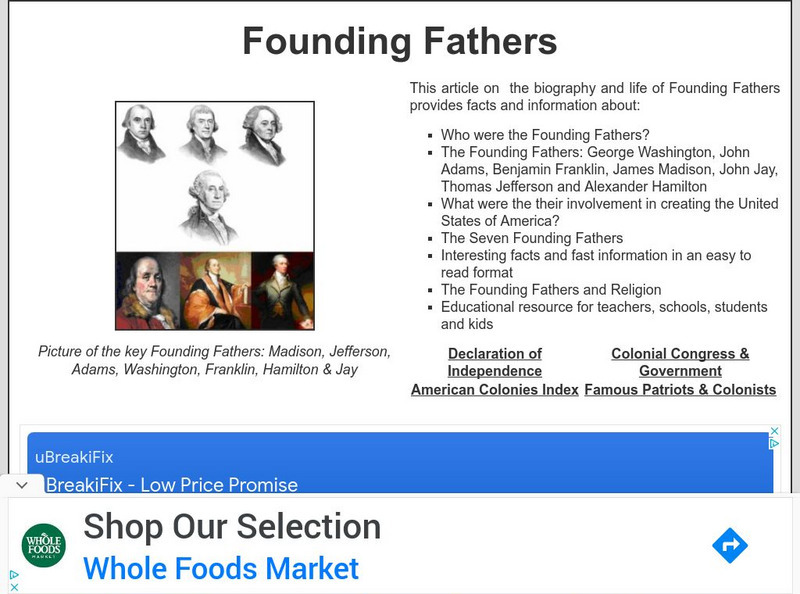 Siteseen: Land of the Brave: Founding Fathers Article Siteseen: Land of the Brave: Founding Fathers Article