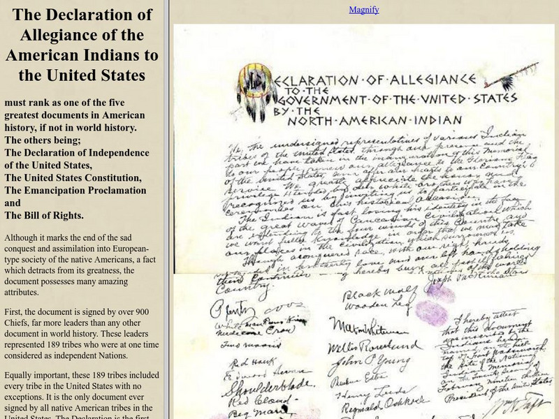 Karpeles Manuscript Library: Declaration of Allegiance of the American Indians Primary Karpeles Manuscript Library: Declaration of Allegiance of the American Indians Primary