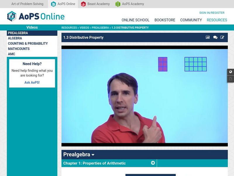 Art of Problem Solving: Distributive Property Instructional Video Art of Problem Solving: Distributive Property Instructional Video