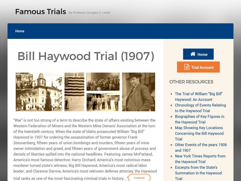 Famous Trials: Western Federation of Miners Website Famous Trials: Western Federation of Miners Website