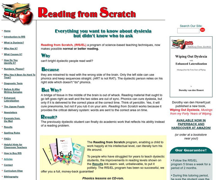 Reading From Scratch: dyslexia.org Website Reading From Scratch: dyslexia.org Website
