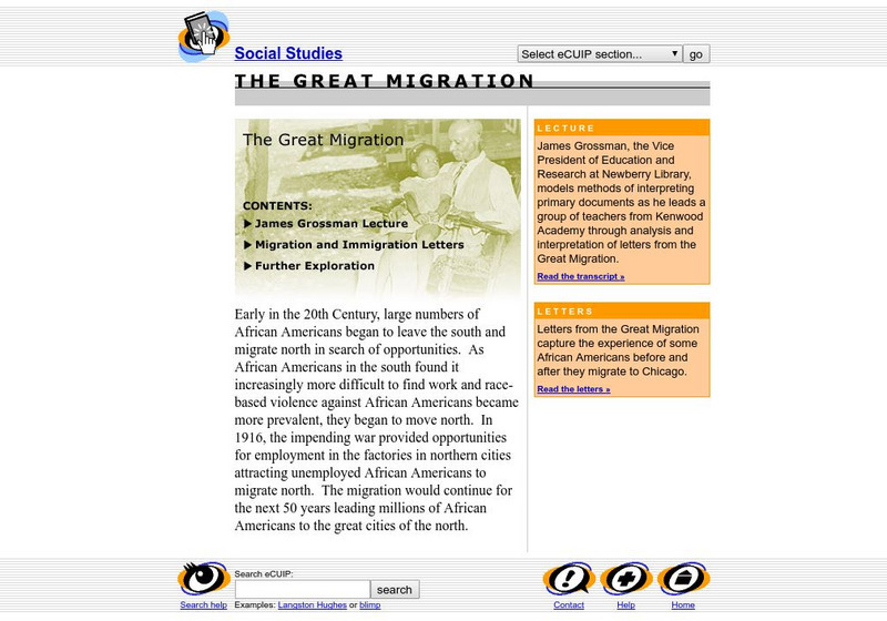 University of Chicago Library: The Great Migration Primary