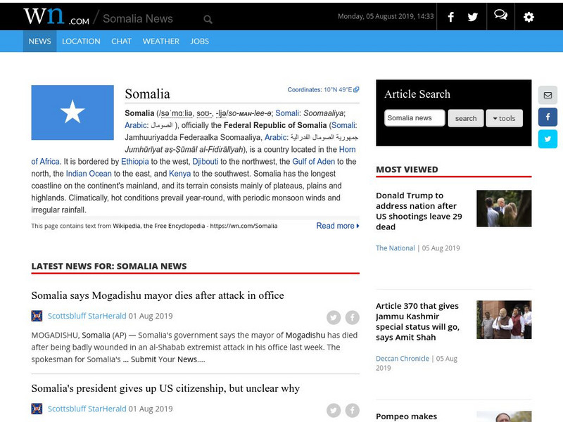 Somalia News Website Somalia News Website