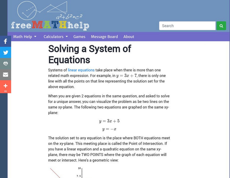 Free Math Help: Systems of Linear Equations Activity Free Math Help: Systems of Linear Equations Activity