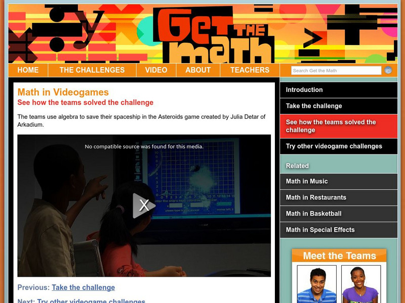 Wnet: Thirteen: Get the Math: Get the Math in Videogames Instructional Video Wnet: Thirteen: Get the Math: Get the Math in Videogames Instructional Video