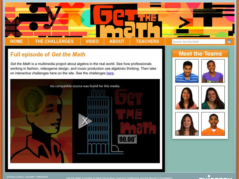 Wnet: Thirteen: Get the Math: Full Episode of Get the Math Instructional Video Wnet: Thirteen: Get the Math: Full Episode of Get the Math Instructional Video