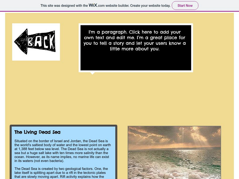 The History Cat: Geography: Places: The Dead Sea Handout The History Cat: Geography: Places: The Dead Sea Handout