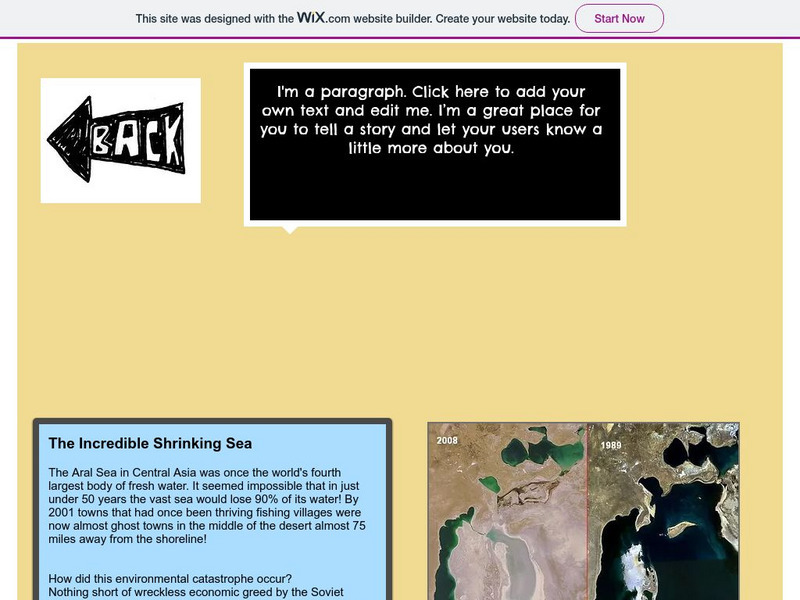 The History Cat: Geography: Environment: The Incredible Shrinking Sea Handout