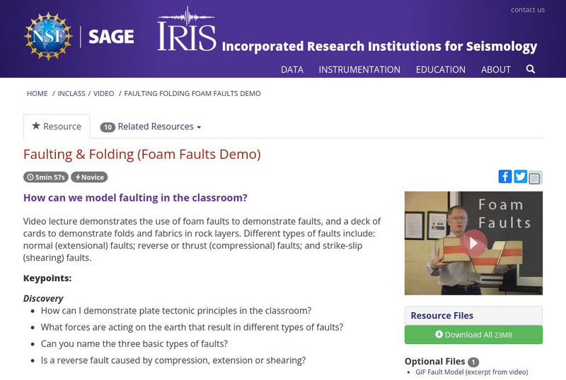 Iris: Faulting & Folding (Foam Faults Demo) Instructional Video