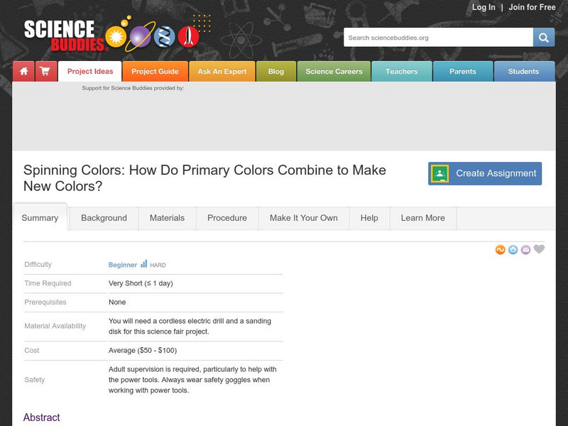Science Buddies: Project Ideas: How Primary Colors Combine to Make New Colors Activity Science Buddies: Project Ideas: How Primary Colors Combine to Make New Colors Activity