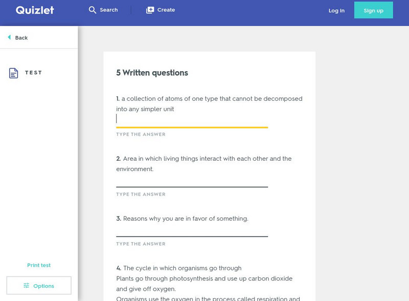 Quizlet: 7th Grade Science: Vocabulary: Test Unknown Type Quizlet: 7th Grade Science: Vocabulary: Test Unknown Type