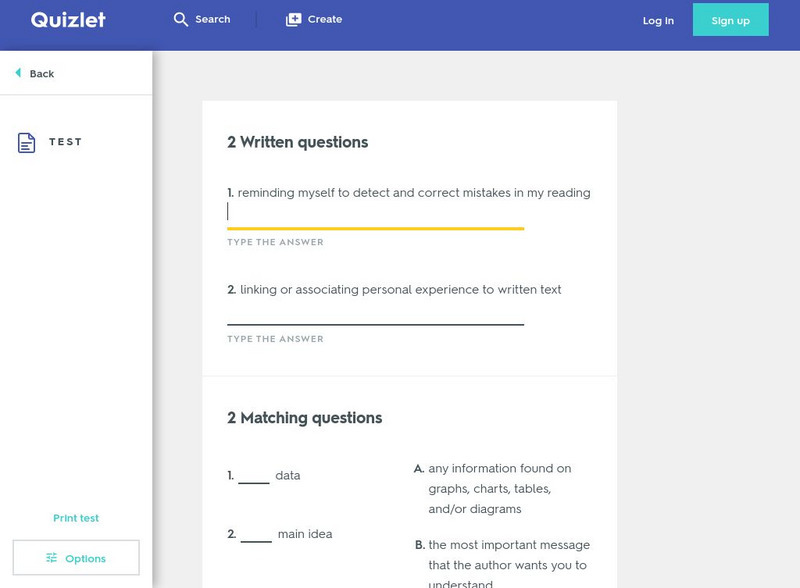 Quizlet: 3rd Grade: Unit 3 Reading: Main Idea: Test Unknown Type Quizlet: 3rd Grade: Unit 3 Reading: Main Idea: Test Unknown Type