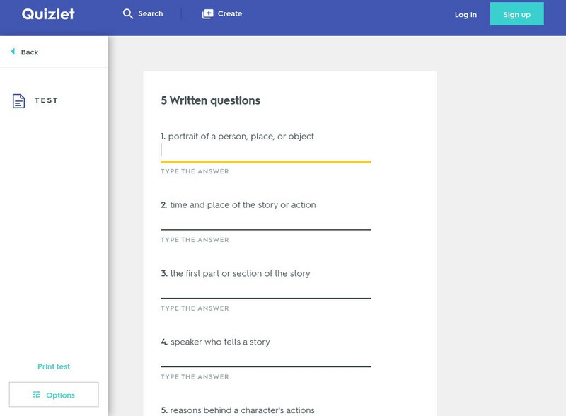Quizlet: Plot 2nd Grade Test Unknown Type Quizlet: Plot 2nd Grade Test Unknown Type