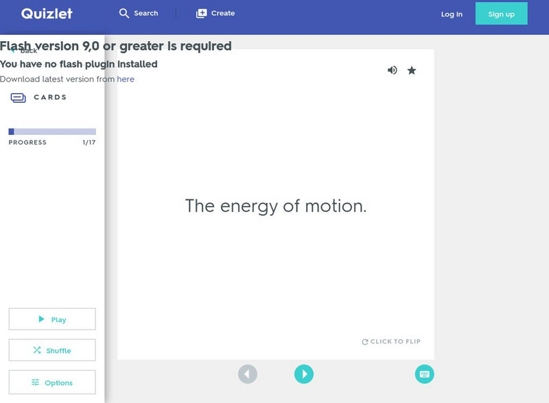Quizlet: 6th Grade Science: Energy Vocabulary: Flashcards Activity Quizlet: 6th Grade Science: Energy Vocabulary: Flashcards Activity