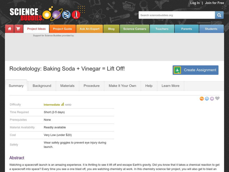 Science Buddies: Project Ideas: Rocketology: Baking Soda and Vinegar Activity Science Buddies: Project Ideas: Rocketology: Baking Soda and Vinegar Activity