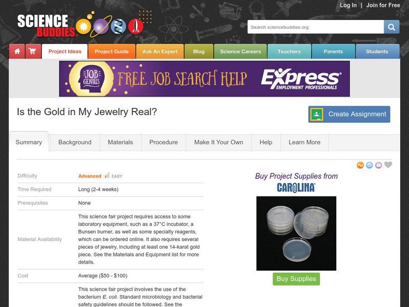 Science Buddies: Project Ideas: Is the Gold in My Jewelry Real? Activity Science Buddies: Project Ideas: Is the Gold in My Jewelry Real? Activity